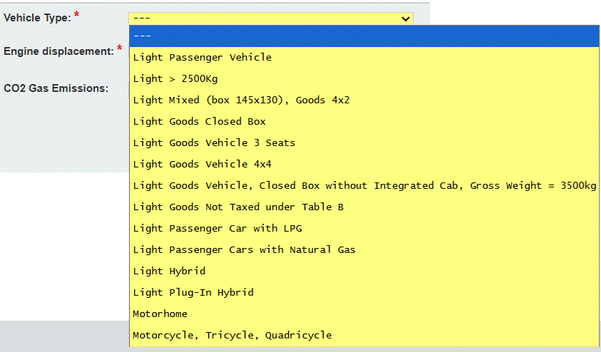 Translation vehicle type picture
