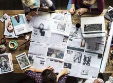 News Articles on a desk